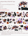 Pre-cut Mystic Meow Wide Washi/PET Tape | The Washi Tape Shop. Beautiful Washi and Decorative Tape For Bullet Journals, Gift Wrapping, Planner Decoration and DIY Projects