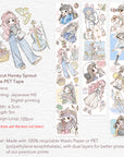 Pre-cut Honey Sprout Wide Washi/PET Tape