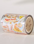 Pre-cut Autumn Pantry Wide Washi/PET Tape (Seashell Gilded)
