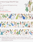 Pre-cut Velvet Voyage Wide Washi/PET Tape | The Washi Tape Shop. Beautiful Washi and Decorative Tape For Bullet Journals, Gift Wrapping, Planner Decoration and DIY Projects