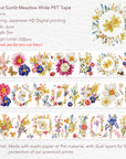 Pre-cut Sunlit Meadow Wide Washi/PET Tape | The Washi Tape Shop. Beautiful Washi and Decorative Tape For Bullet Journals, Gift Wrapping, Planner Decoration and DIY Projects
