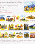Pre-cut Autumn Symphony Wide Washi/PET Tape | The Washi Tape Shop. Beautiful Washi and Decorative Tape For Bullet Journals, Gift Wrapping, Planner Decoration and DIY Projects