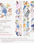 Pre-cut Hello Weekend Wide Washi/PET Tape