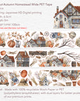 Pre-cut Autumn Homestead Wide Washi/PET Tape | The Washi Tape Shop. Beautiful Washi and Decorative Tape For Bullet Journals, Gift Wrapping, Planner Decoration and DIY Projects