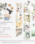 Pre-cut Childhood Chimes Wide Washi/PET Tape | The Washi Tape Shop. Beautiful Washi and Decorative Tape For Bullet Journals, Gift Wrapping, Planner Decoration and DIY Projects