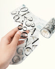 Pre-cut Frosted Letters Wide Washi/PET Tape