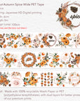 Pre-cut Autumn Spice Wide Washi/PET Tape | The Washi Tape Shop. Beautiful Washi and Decorative Tape For Bullet Journals, Gift Wrapping, Planner Decoration and DIY Projects
