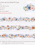 Pre-cut Fleur de Lune Wide PET Tape