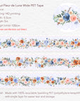 Pre-cut Fleur de Lune Wide PET Tape | The Washi Tape Shop. Beautiful Washi and Decorative Tape For Bullet Journals, Gift Wrapping, Planner Decoration and DIY Projects