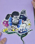 Pre-cut Midnight Monsters Wide Washi/PET Tape