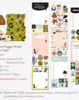 Pre-cut Hygge Notes Script Tape Bundle | The Washi Tape Shop. Beautiful Washi and Decorative Tape For Bullet Journals, Gift Wrapping, Planner Decoration and DIY Projects