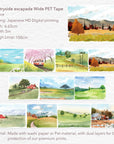 Countryside Escapade Wide Washi/PET Tape | The Washi Tape Shop. Beautiful Washi and Decorative Tape For Bullet Journals, Gift Wrapping, Planner Decoration and DIY Projects