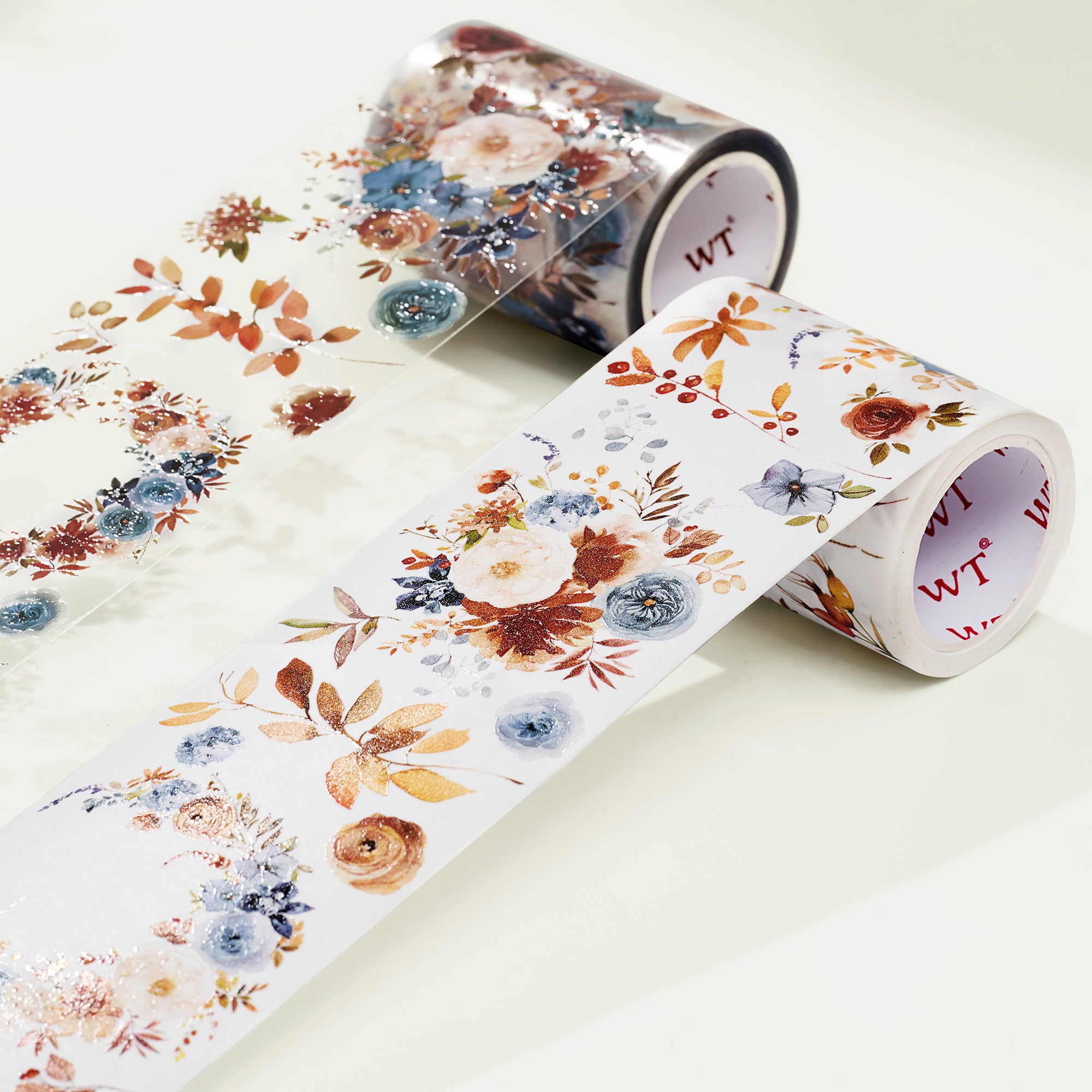 Dusty Blue & Cinnamon Wide Washi / PET Tape | The Washi Tape Shop. Beautiful Washi and Decorative Tape For Bullet Journals, Gift Wrapping, Planner Decoration and DIY Projects