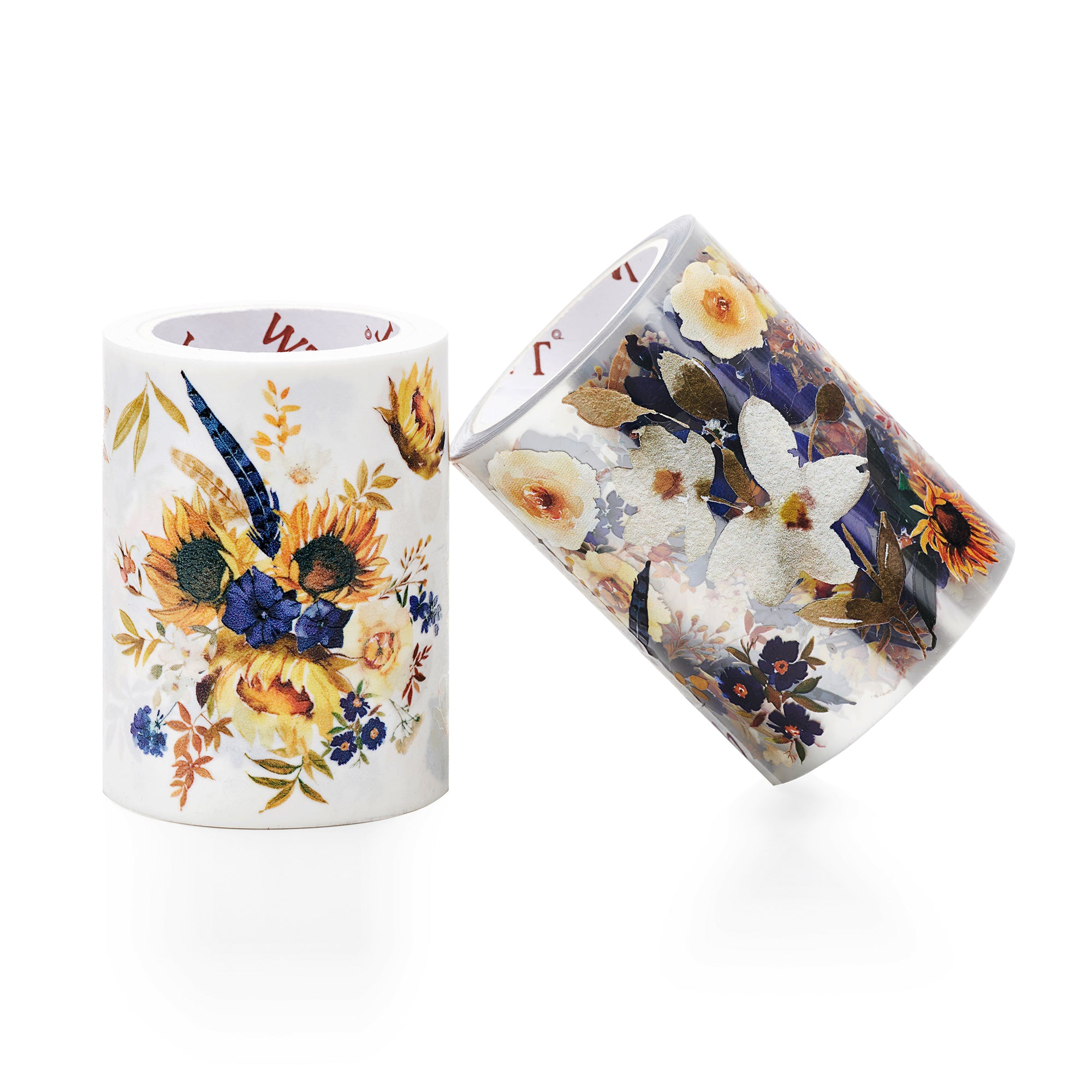 Sunflower & Navy Wide Washi / PET Tape | The Washi Tape Shop. Beautiful Washi and Decorative Tape For Bullet Journals, Gift Wrapping, Planner Decoration and DIY Projects