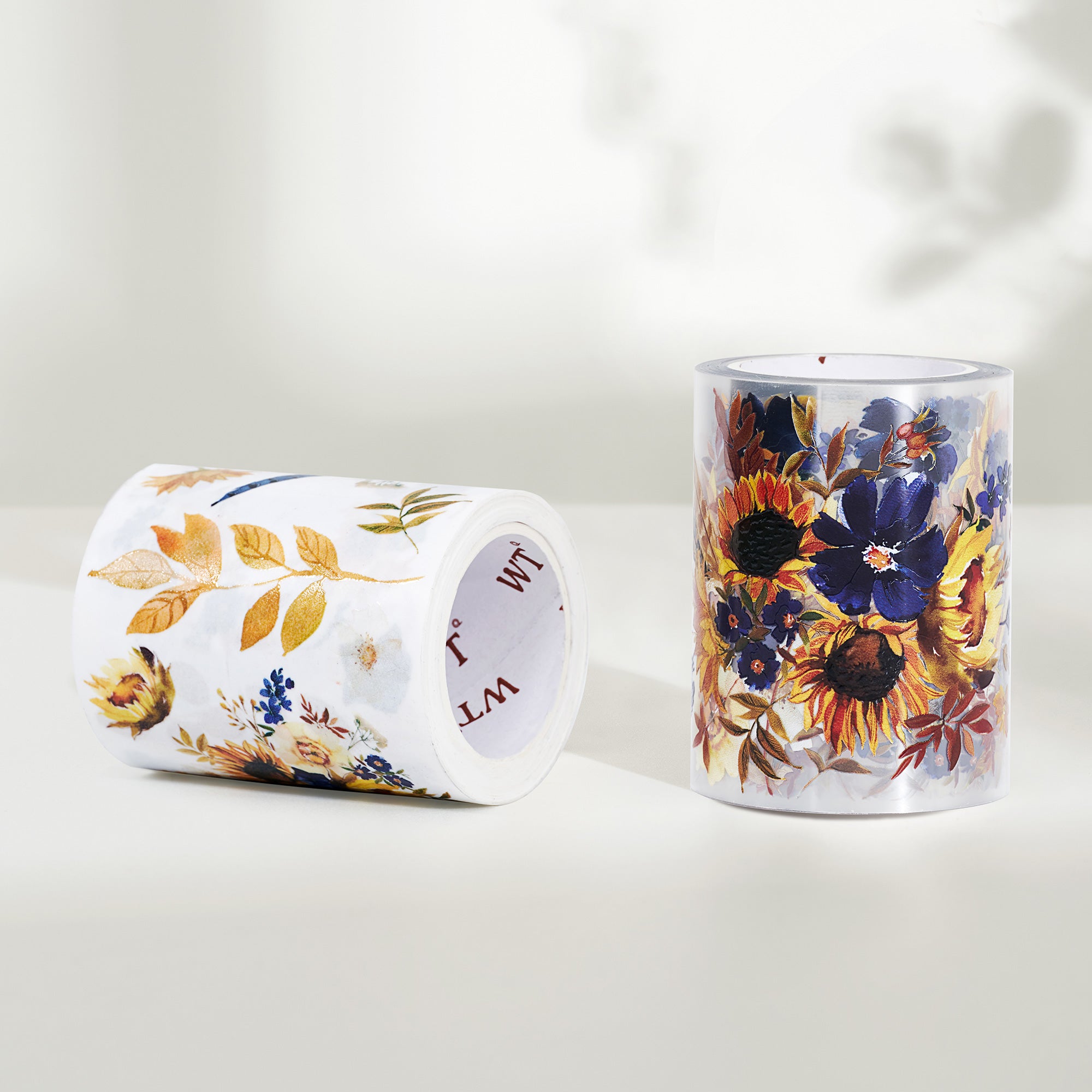 Sunflower & Navy Wide Washi / PET Tape | The Washi Tape Shop. Beautiful Washi and Decorative Tape For Bullet Journals, Gift Wrapping, Planner Decoration and DIY Projects