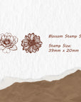 Blossom Stamp Set | The Washi Tape Shop. Beautiful Washi and Decorative Tape For Bullet Journals, Gift Wrapping, Planner Decoration and DIY Projects