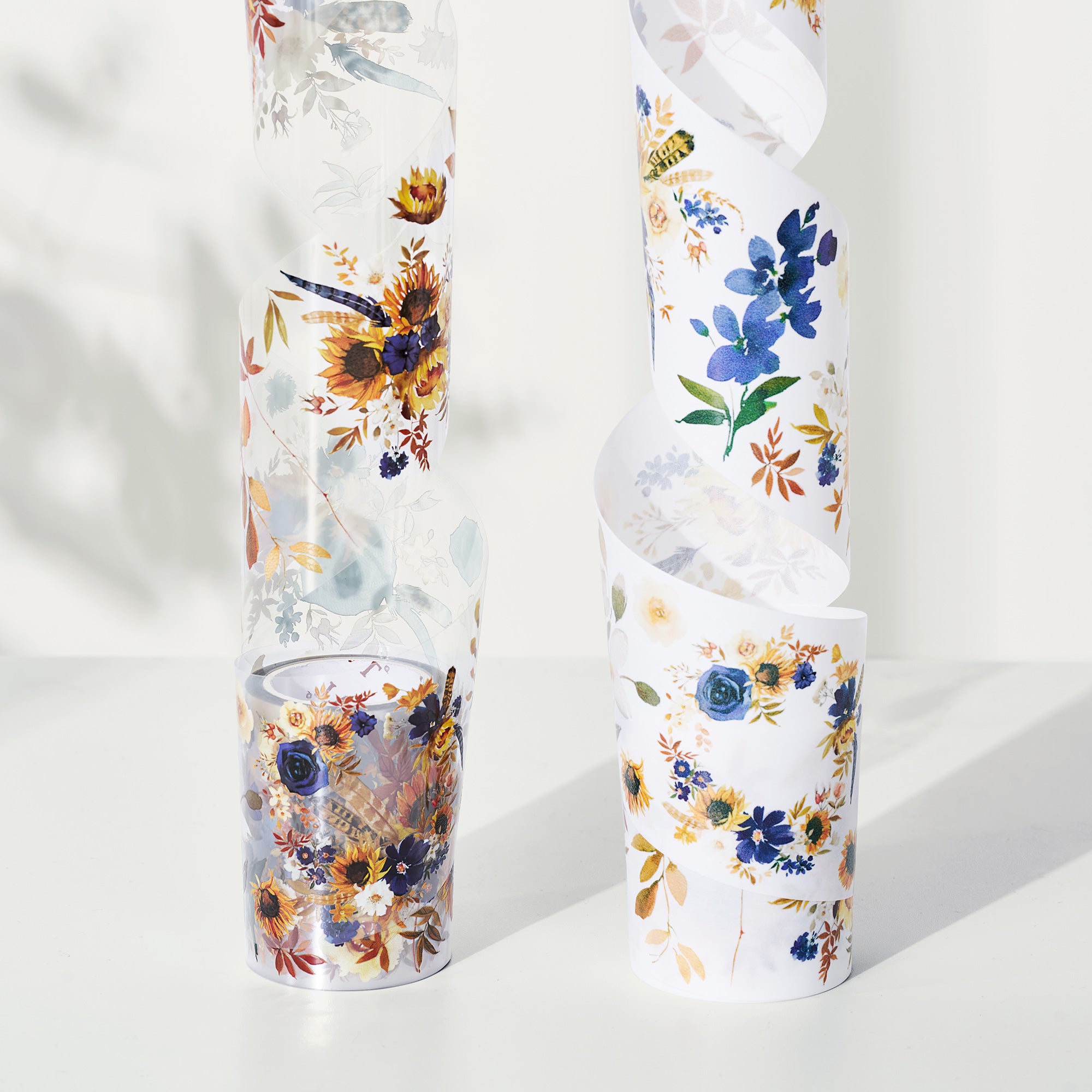 Sunflower & Navy Wide Washi / PET Tape | The Washi Tape Shop. Beautiful Washi and Decorative Tape For Bullet Journals, Gift Wrapping, Planner Decoration and DIY Projects