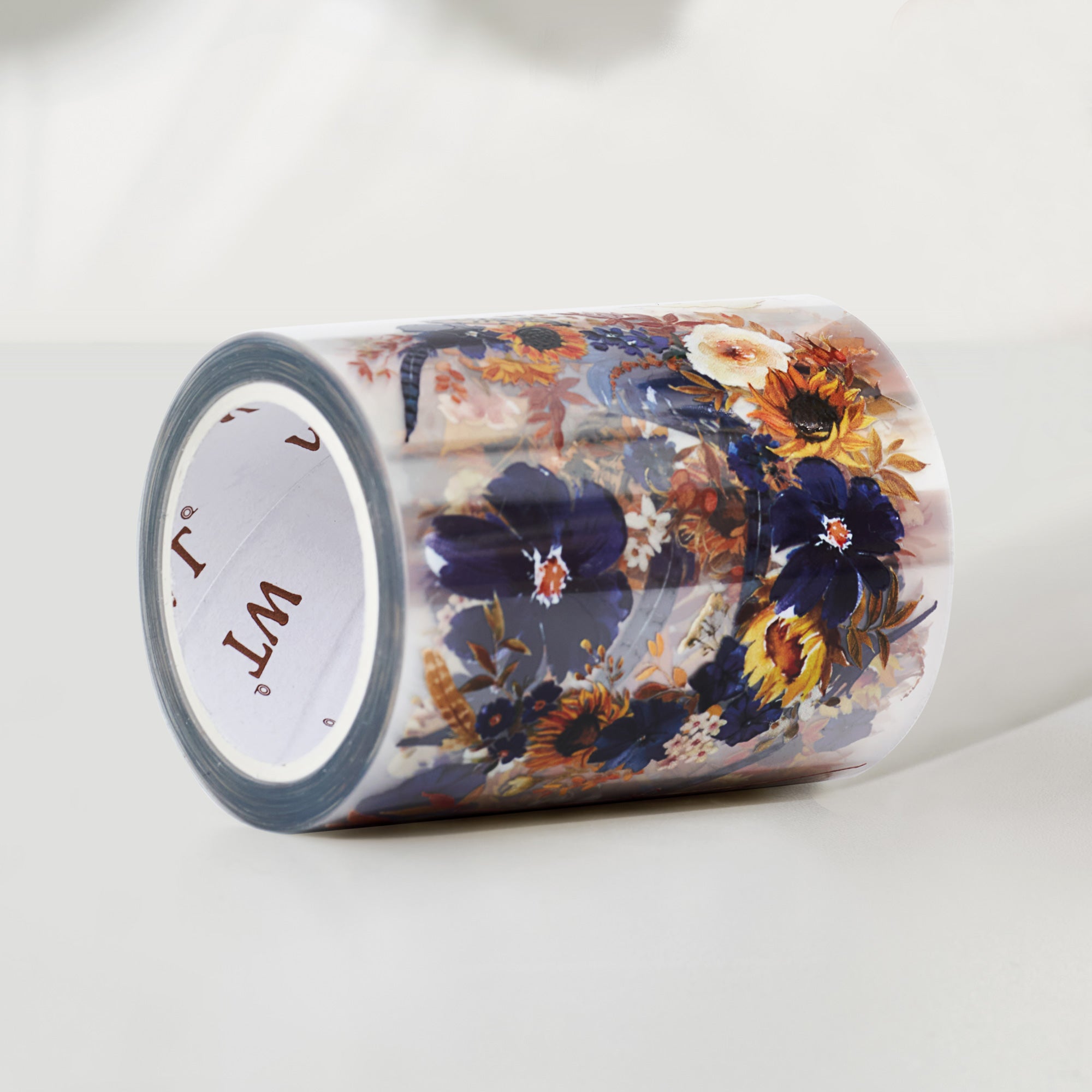 Sunflower & Navy Wide Washi / PET Tape | The Washi Tape Shop. Beautiful Washi and Decorative Tape For Bullet Journals, Gift Wrapping, Planner Decoration and DIY Projects