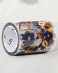 Sunflower & Navy Wide Washi / PET Tape | The Washi Tape Shop. Beautiful Washi and Decorative Tape For Bullet Journals, Gift Wrapping, Planner Decoration and DIY Projects