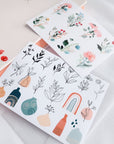 Floral Charm Washi Paper Sticker Set - The Washi Tape Shop