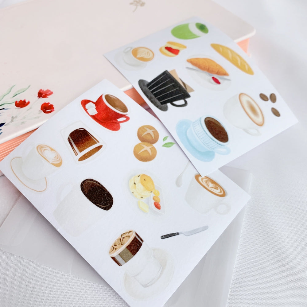Cosy Teatime Washi Paper Sticker Set - The Washi Tape Shop