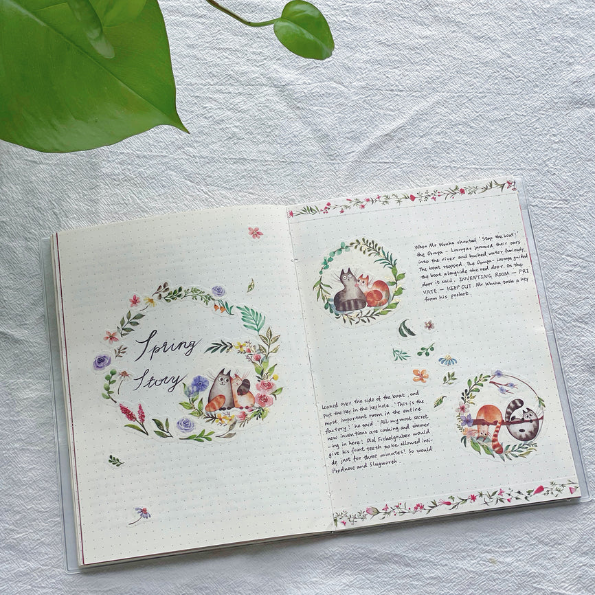 Delicate Floral Wreaths Washi Tape Sticker Set | The Washi Tape Shop