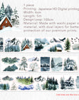 Pre-cut Winter Whispers Wide Washi/PET Tape