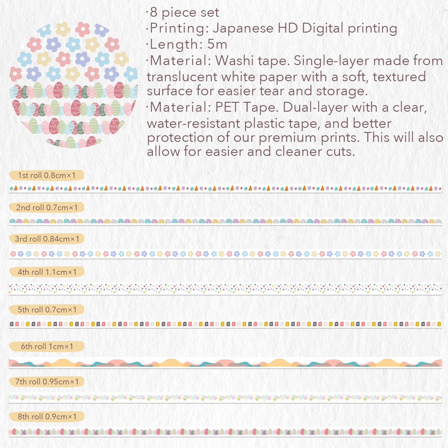 Color Crush Slim Washi/PET Tape Set