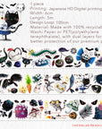 Pre-cut Midnight Monsters Wide Washi/PET Tape