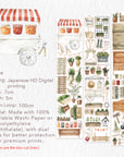 Pre-cut Summer Market Wide Washi/PET Tape
