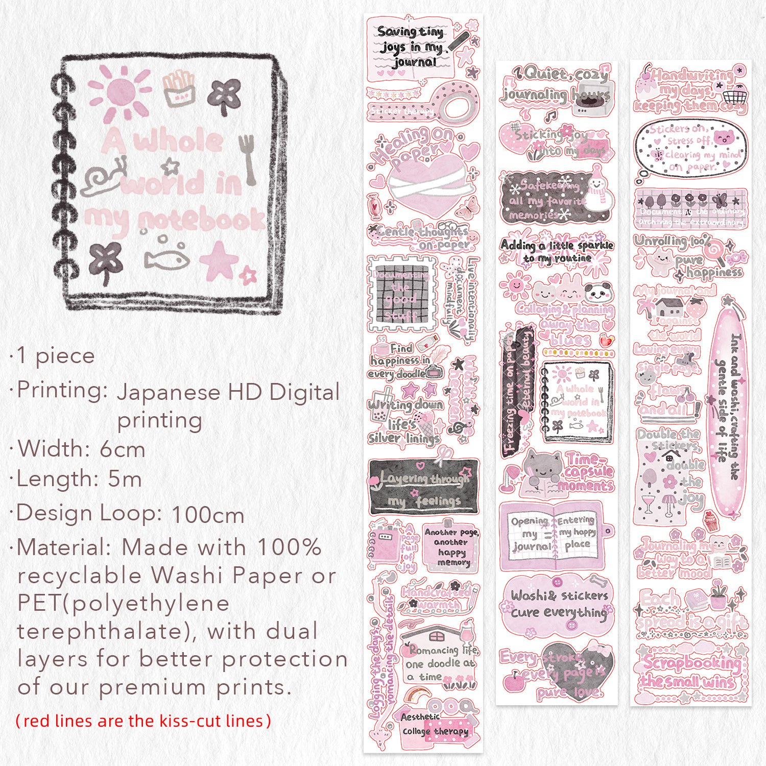 Pre-cut Mindfulness Washi/PET Bundle