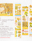 Pre-cut Hello Autumn Wide Washi/PET Tape