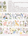 Pre-cut Eden's Garden Wide Washi/PET Tape