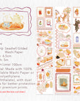 Pre-cut Autumn Pantry Wide Washi/PET Tape (Seashell Gilded)