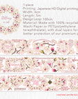Pre-cut Magnolia Bloom Wide Washi/PET Tape