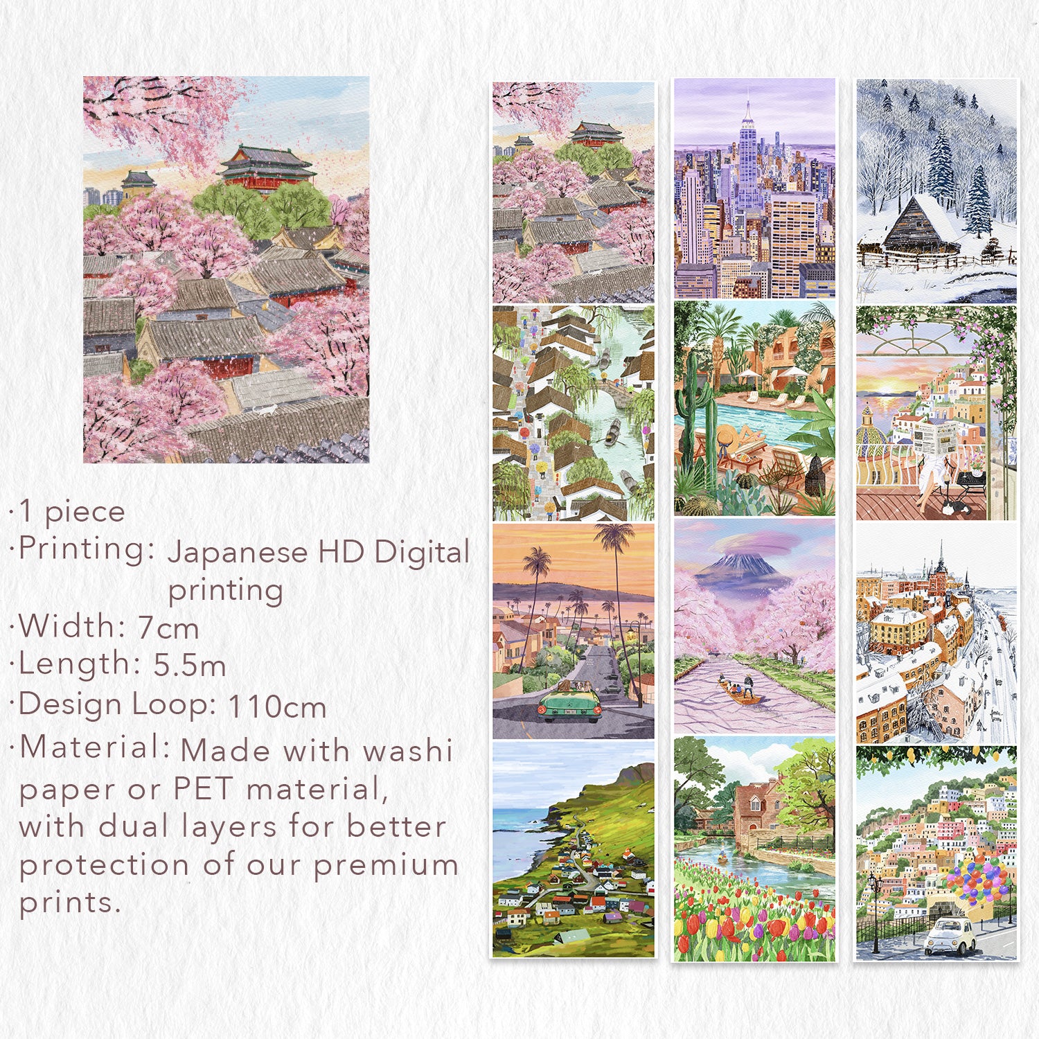 Wanderlust Wide Washi/PET Tape