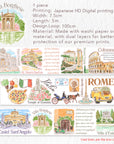 Pre-cut Rome Heritage Wide Washi/PET Tape