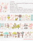 Pre-cut Woodland Pals Wide Washi/PET Tape