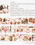 Pre-cut Woodland Chronicle Wide Washi/PET Tape (Seashell Gilded) | The Washi Tape Shop. Beautiful Washi and Decorative Tape For Bullet Journals, Gift Wrapping, Planner Decoration and DIY Projects