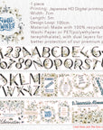 Pre-cut Frosted Letters Wide Washi/PET Tape
