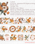 Pre-cut Autumn Spice Wide Washi/PET Tape