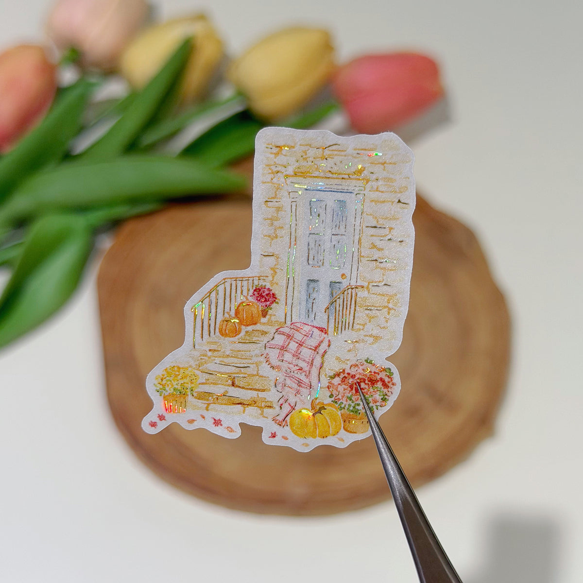 Pre-cut Autumn Village Washi/PET Bundle (Seashell Gilded) | The Washi Tape Shop. Beautiful Washi and Decorative Tape For Bullet Journals, Gift Wrapping, Planner Decoration and DIY Projects