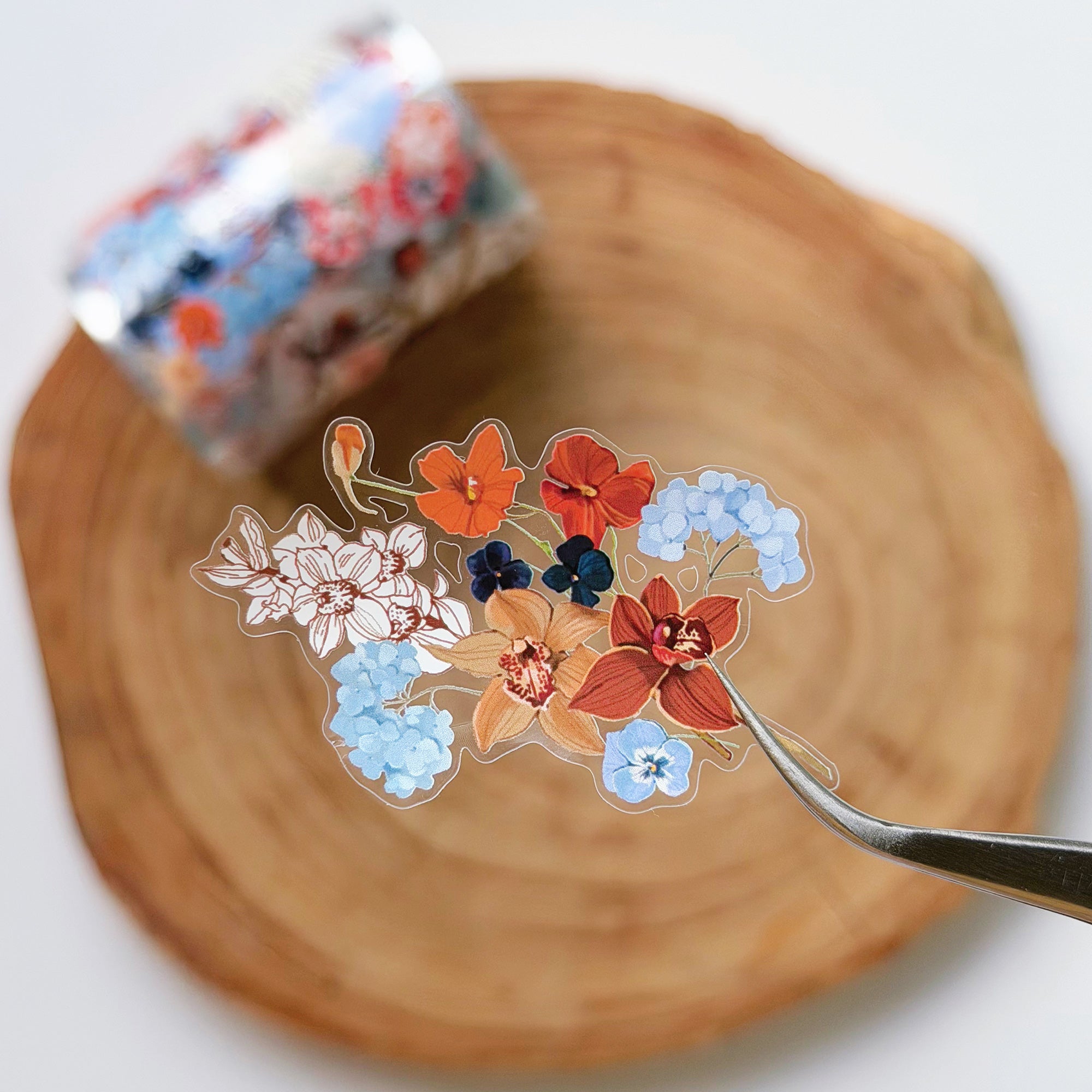 Pre-cut Amber Notes Wide Washi/PET Tape
