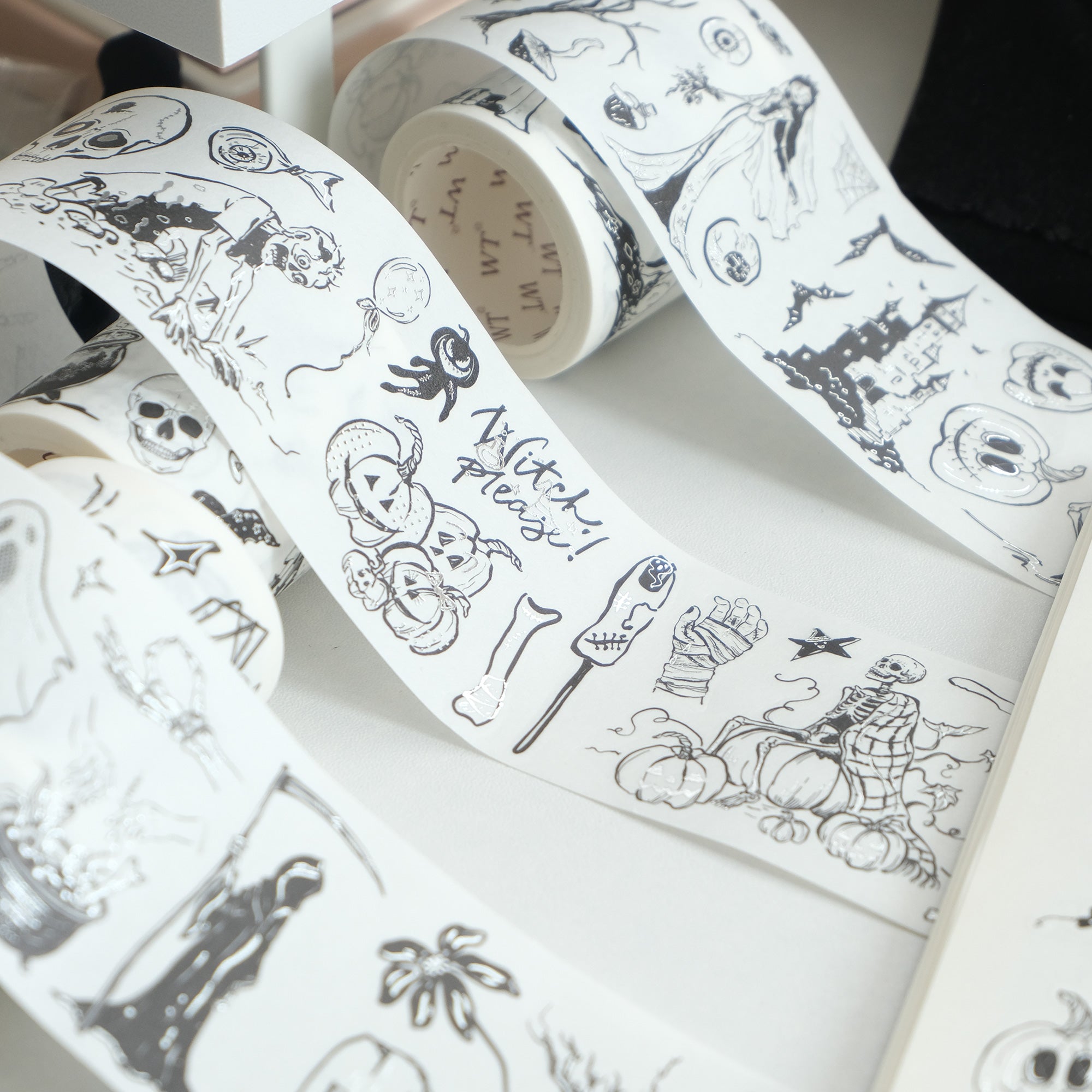 Graveyard Scribbles Washi Tape Sticker Set (GILDED)