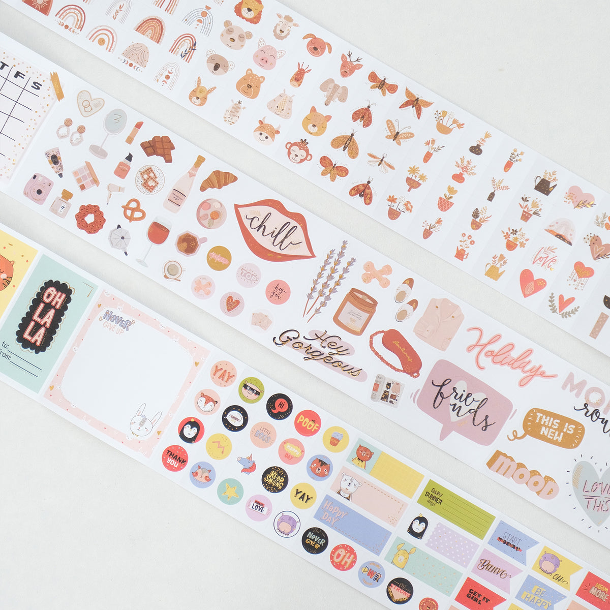 Pre-cut Boho Moments Script Tape Set (GILDED)