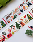 Pre-cut Santa Paws Wide Washi/PET Tape