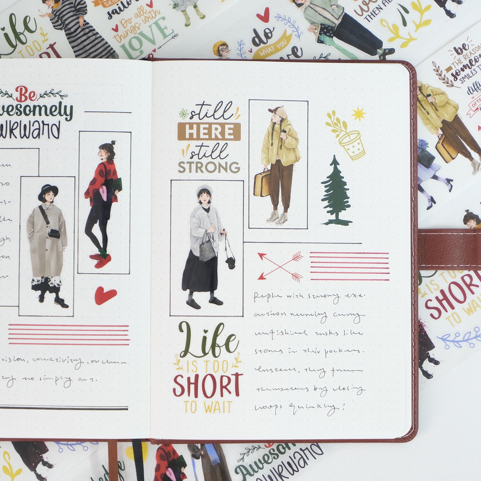 Pre-cut Silent Silhouette Wide Washi/PET Tape | The Washi Tape Shop. Beautiful Washi and Decorative Tape For Bullet Journals, Gift Wrapping, Planner Decoration and DIY Projects
