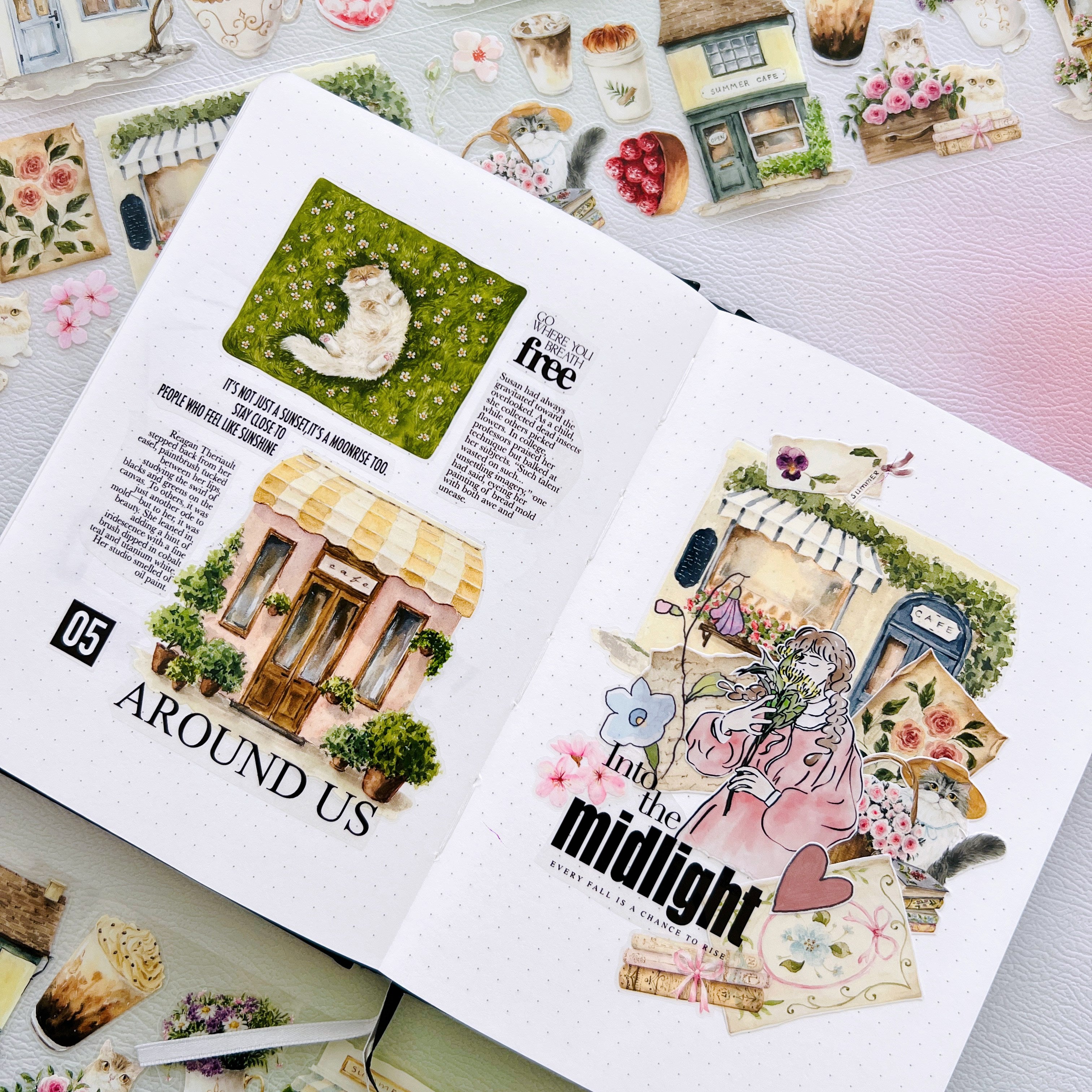 Pre-cut Summer Café Wide Washi/PET Tape | The Washi Tape Shop