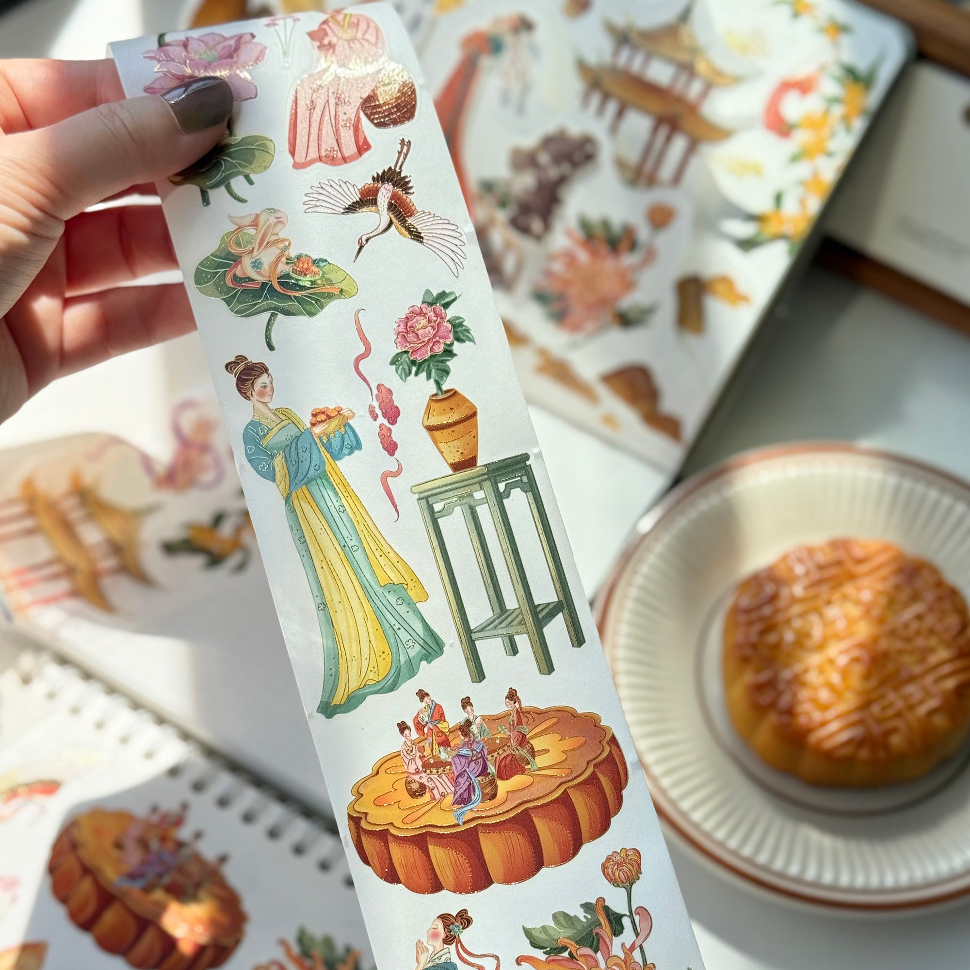 Pre-cut Autumn Reunion Wide Washi/PET Tape (GILDED)