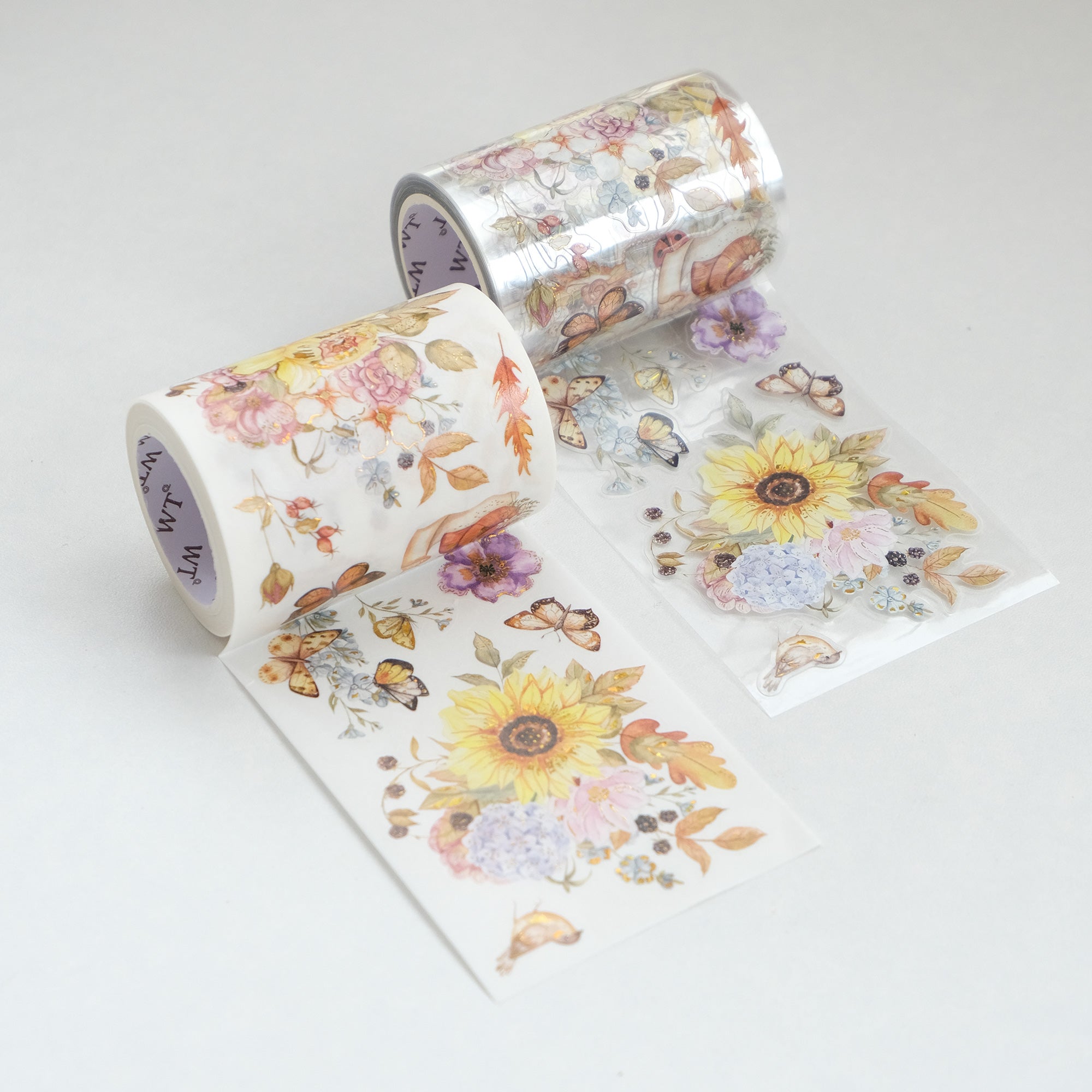 Pre-cut Golden Harvest Wide Washi/PET Tape (Seashell Gilded)